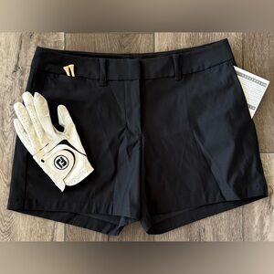 Nike Golf Women’s 6 Dri-Fit Shorts Black Stretch 4.5” Inseam Pockets Mid-Rise